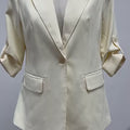 Blush Linen Blazer
