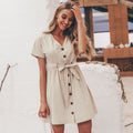 Good Vibes Button Up Mini Dress