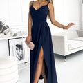 17397-1-299-7 CHIARA elegant maxi dress with straps - navy blue-1