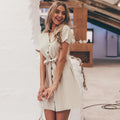 Good Vibes Button Up Mini Dress