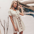Good Vibes Button Up Mini Dress
