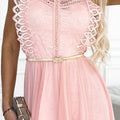 18088-5-454-2 GRETA dress with lace and gold belt - peach-5