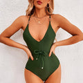 Chasing Waves Tie-Front One-Piece Swimsuit