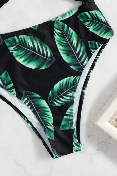 Stay Salty Leaf Print One-Piece Swimsuit