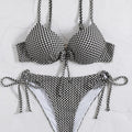 Sandy Toes Gingham Print Bikini
