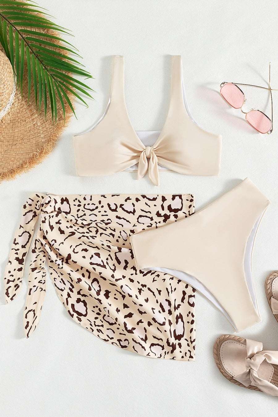 Beach Babe Leopard Print Bikini Set