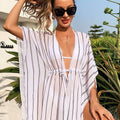 Always Sun-Kissed Striped Swim Coverup