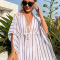 Always Sun-Kissed Striped Swim Coverup