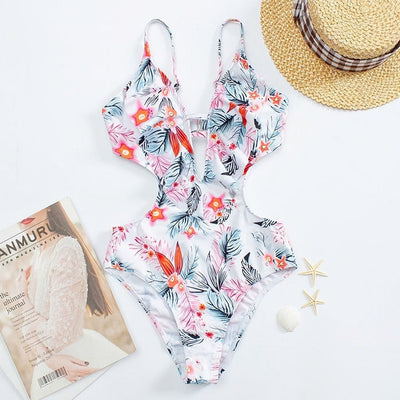 Sunny Day Floral Print One-Piece Swimsuit