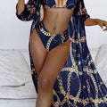 Chasing Waves Chain-Link Print Bikini Set