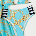Chasing Waves Chain-Link Print Bikini Set