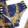 Chasing Waves Chain-Link Print Bikini Set
