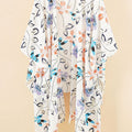 Seaside Retreat Floral Print Long Sleeve Coverup