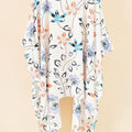 Seaside Retreat Floral Print Long Sleeve Coverup