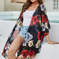 Beach Vibes Floral Print Long Sleeve Coverup