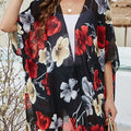 Beach Vibes Floral Print Long Sleeve Coverup