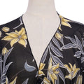 Sunshine Time Floral Print Long Sleeve Coverup