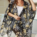 Sunshine Time Floral Print Long Sleeve Coverup