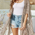 Wild Thing Leopard Print Long Sleeve Coverup