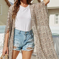 Wild Thing Leopard Print Long Sleeve Coverup