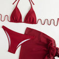 Sand a Message Tassel Bikini Set