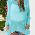 Island Calling Crochet Long Sleeve Coverup