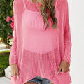 Island Calling Crochet Long Sleeve Coverup