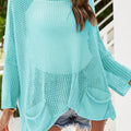 Island Calling Crochet Long Sleeve Coverup