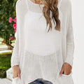 Island Calling Crochet Long Sleeve Coverup