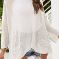 Island Calling Crochet Long Sleeve Coverup