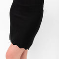 Parker Scalloped Pencil Skirt - Black