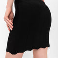 Parker Scalloped Pencil Skirt - Black