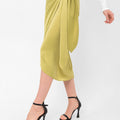 Audriana Wrap-Around Midi Skirt - Green