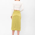 Audriana Wrap-Around Midi Skirt - Green