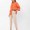Bethany Over-Sized Button Down Shirt - Orange