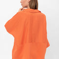 Bethany Over-Sized Button Down Shirt - Orange