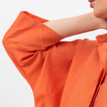 Bethany Over-Sized Button Down Shirt - Orange