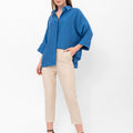 Bethany Over-Sized Button Down Shirt - Blue