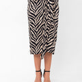 Zoe Zebra Print Midi Skirt