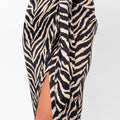 Zoe Zebra Print Midi Skirt