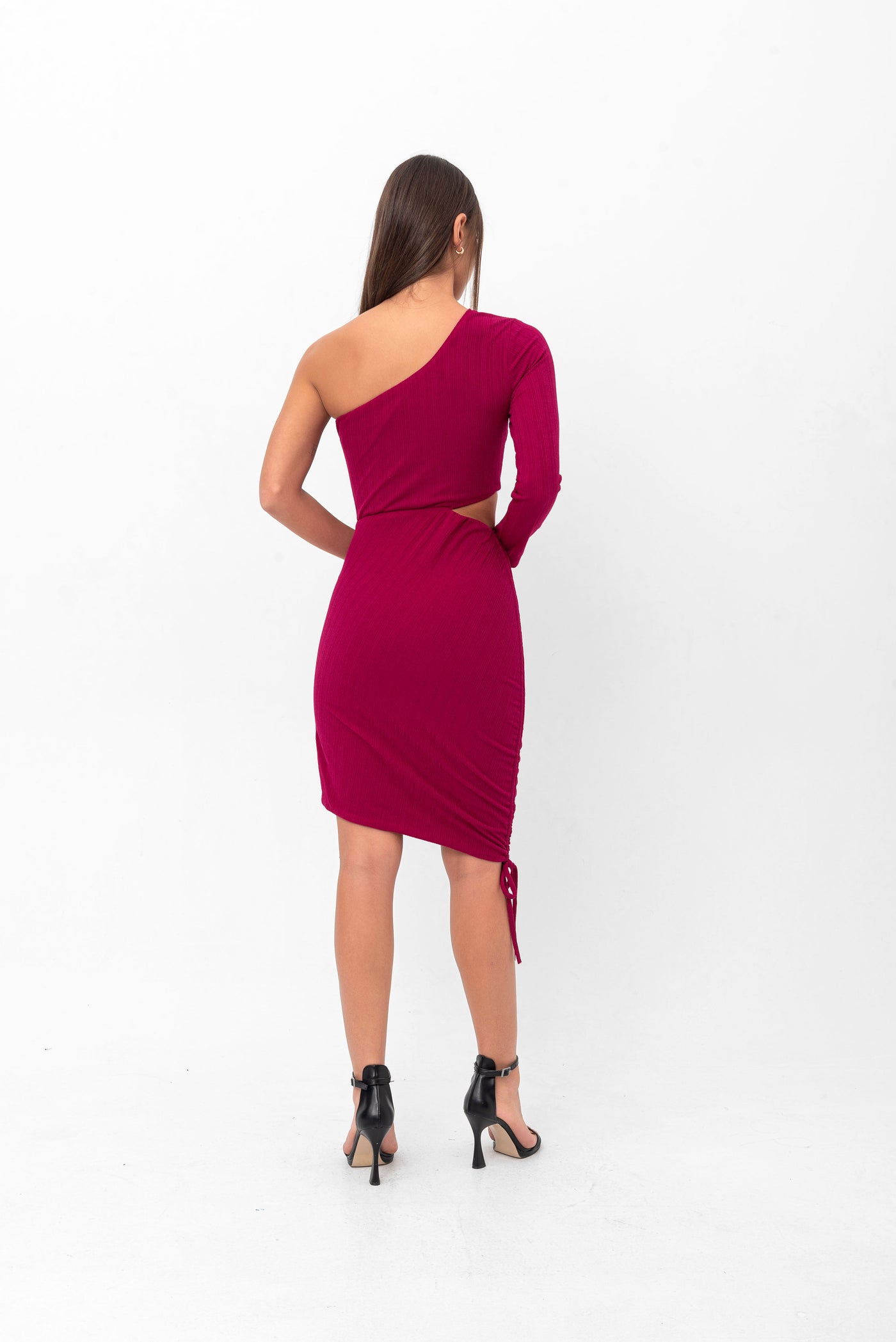 Melanie One-Shoulder Cutaway Dress