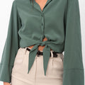 Marilyn Tie-Up Shirt - Green