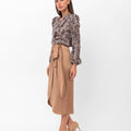 Laryssa Mosaic Printed Ruffle Blouse