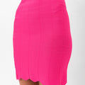 Parker Scalloped Pencil Skirt - Pink