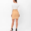 Parker Scalloped Pencil Skirt - Apricot