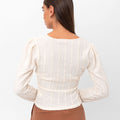 Daisy Bohemian Long-Sleeve Blouse - Beige