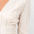 Daisy Bohemian Long-Sleeve Blouse - Beige