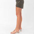 Britney Asymmetrical Accent Skirt - Green