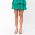 Deborah Flouncy Pleated Skirt - Green