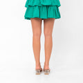 Deborah Flouncy Pleated Skirt - Green